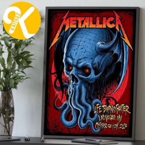 Metallica Las Vegas NV Life Burns Faster Poster Weekend Four At Sphere In Las Vegas NV On October 22 24 2026 Home Decor Poster Canvas