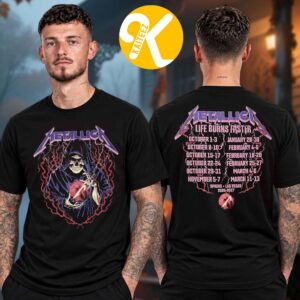 Metallica Merch Las Vegas 2026 Sphere Pop Up Shop Residency Dateback Two Sided Unisex T-Shirt