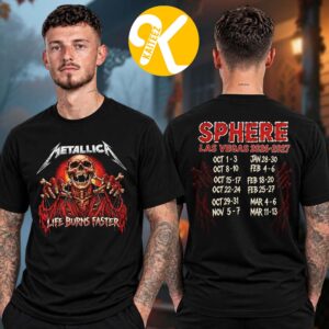 Metallica Merch Las Vegas 2026 Sphere Pop Up Shop Skull Puppet Two Sided Unisex T-Shirt