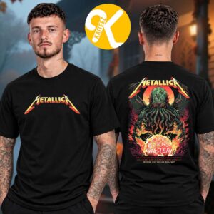 Metallica Merch Life Burns Faster Cthulhu Sphere Las Vegas 2026 2027 Two Sided Unisex T-Shirt