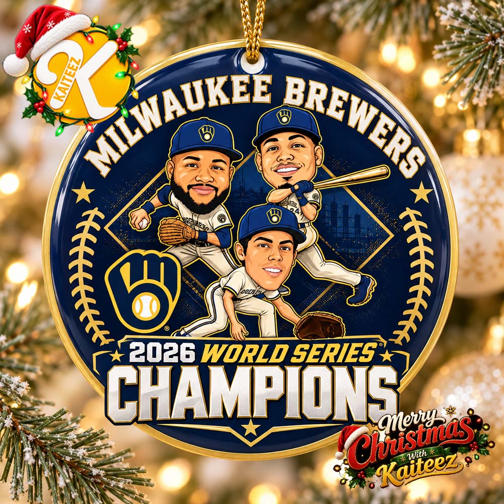 Milwaukee Brewers 2026 World Series Champions Caricature Chibi Christmas Ornament Milwaukee Brewers 2026 World Series Champions Caricature Chibi Christmas Ornament