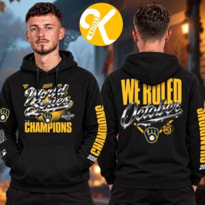 Milwaukee Brewers Merch 2026 World Series Champions Cleat Grip Unisex Hoodie