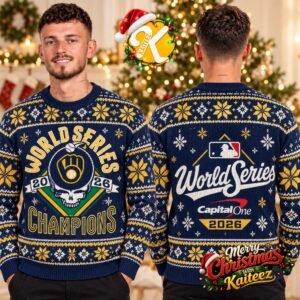 Milwaukee Brewers x Grateful Dead 2026 World Series Champions Ugly Christmas Sweater
