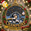 Milwaukee Brewers x Snoopy 2026 World Series Champions Christmas Ornament Milwaukee Brewers x Snoopy 2026 World Series Champions Christmas Ornament