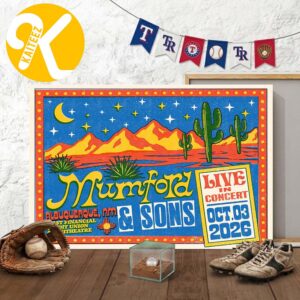 Mumford And Sons Albuquerque NM Event Poster At First Financial Credit Union Amphitheater In Albuquerque NM On October 3 2026 Home Decor Poster Canvas