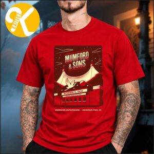 Mumford And Sons Mountain View CA Event Poster At Shoreline Amphitheatre In Mountain View CA On October 8 2026 Unisex T-Shirt