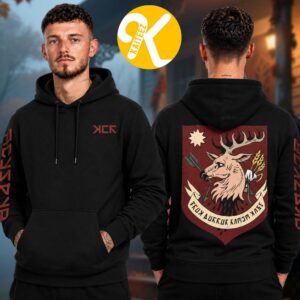 My Chemical Romance Los Angeles CA Merch At Hollywood Bowl In Los Angeles CA On October 21-31 2026 Stag Head Crest Red Logo Unisex Hoodie