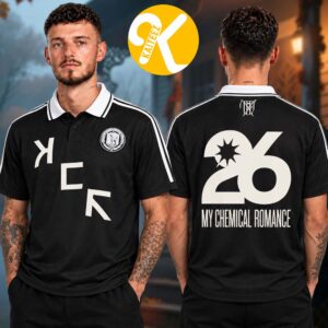 My Chemical Romance Los Angeles CA Merch DRAAG Black Soccer Polo Jersey