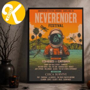 Neverender Festival 2026 Event Poster At The Observatory Festival Grounds In Santa Ana CA On October 3 4 2026 Line Up Home Decor Poster Canvas