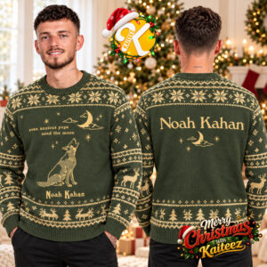 Noah Kahan Anxious Pup Best Gift For Fans Ugly Christmas Sweater