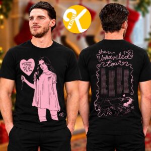 Olivia Rodrigo Merch The Unraveled Tour 2026 Illustration Blk Two Sided Unisex T-Shirt