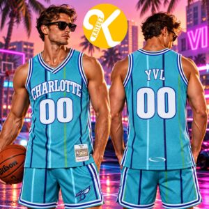 Playboi Carti x Mitchell & Ness Exclusive Merch NBA 1992-93 Charlotte Hornets Basketball Jersey