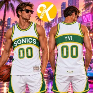 Playboi Carti x Mitchell & Ness Exclusive Merch NBA 1994-95 Seattle SuperSonics Basketball Jersey