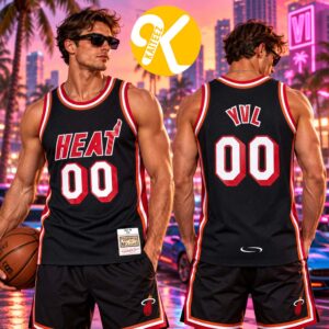 Playboi Carti x Mitchell & Ness Exclusive Merch NBA 1996-97 Miami Heat Basketball Jersey