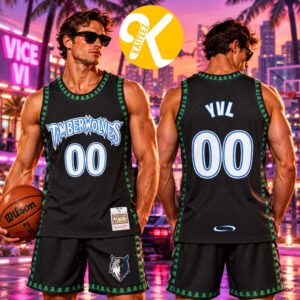 Playboi Carti x Mitchell & Ness Exclusive Merch NBA 1997-98 Minnesota Timberwolves Basketball Jersey