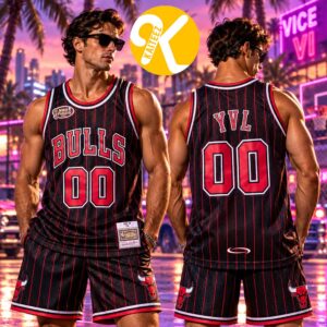 Playboi Carti x Mitchell & Ness Exclusive Merch NBA Chicago Bulls 1995 Basketball Jersey