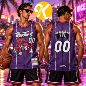 Playboi Carti x Mitchell & Ness Exclusive Merch NBA Toronto Raptors 1998 Purple Basketball Jersey