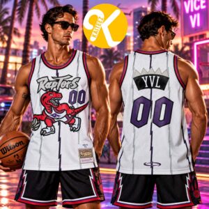 Playboi Carti x Mitchell & Ness Exclusive Merch NBA Toronto Raptors 1998 White Basketball Jersey