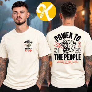 Power To The People Festival 2026 Merch A Day Of Peace Love Justice And Music At Merriweather Poster Pavilion In Columbia MD On October 3 2026 Power To The People T-Shirt