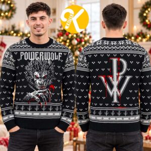 Powerwolf Holiday Sweater 2026 Bloody Ugly Christmas Sweater