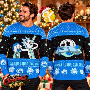 Rick And Morty Wubba Lubba Dub Dub Ugly Christmas Sweater