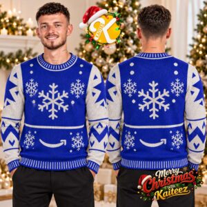 Roblox Blue And White Snowflake Ugly Christmas Sweater
