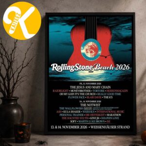 Rolling Stone Beach 2026 Festival Music In Weissenhäuser Strand Germany On November 13 14 2026 Line Up Home Decor Poster Canvas