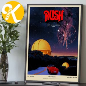 Rush San Jose CA Event Poster At Sap Center In San Jose CA On October 15 2026 Home Decor Poster Canvas