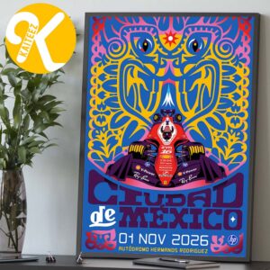 Scuderia Ferrari HP Mexico City Grand Prix Autodromo Hermanos Rodriguez On November 1 2026 Art Work By Serena Gianoli Home Decor Poster Canvas