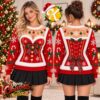 Fake Body Golden Bell Cleavage Ugly Christmas Sweater Fake Body Golden Bell Cleavage Ugly Christmas Sweater