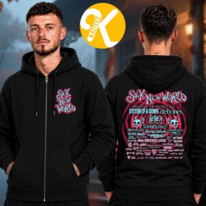 Sick New World Texas 2026 Merch At Texas Motor Speedway In Fort Worth TX On October 24 2026 Airbrush Zip Lineup Hoodie