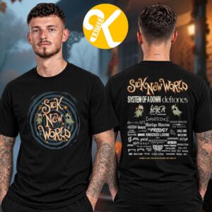 Sick New World Texas 2026 Merch At Texas Motor Speedway In Fort Worth TX On October 24 2026 Ghost Spiral Lineup Two Sided Unisex T-Shirt