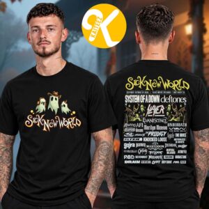 Sick New World Texas 2026 Merch At Texas Motor Speedway In Fort Worth TX On October 24 2026 Ghostly Trio Lineup Two Sided Unisex Sweatshirt