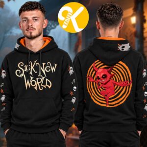 Sick New World Texas 2026 Merch At Texas Motor Speedway In Fort Worth TX On October 24 2026 Red Devil Spiral OrangeUnisex Hoodie
