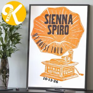 Sienna Spiro Nashville TN Event Poster At Ryman Auditorium In Nashville TN On October 13 2026 Home Decor Poster Canvas