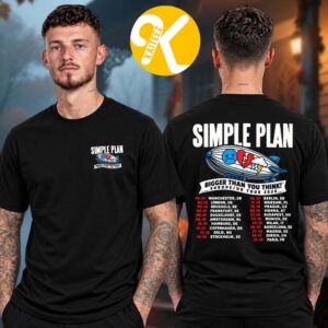 Simple Plan Bigger Than You Think Europe UK Tour 2026 Air Balloon Tour Dates Two Sided Unisex T-Shirt