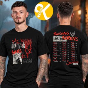 Sleeping With Sirens Merch An Ending In Itself Tour 2026 Photo Tour Dates Two Sided Unisex T-Shirt