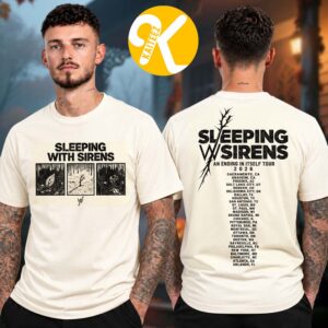 Sleeping With Sirens Merch An Ending In Itself Tour 2026 Three Panels Tour Dates Two Sided Unisex T-Shirt