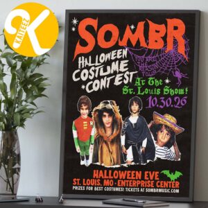Sombr Halloween Event At Enterprise Center In St Louis MO On October 30 2026 Home Decor Poster Canvas