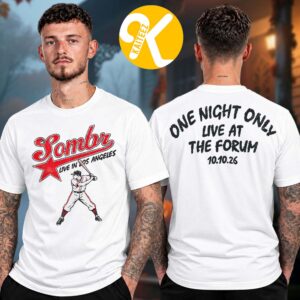 Sombr Los Angeles Exclusive Event Tee One Night Only Live At The Forum On October 10 2026 Two Sided Unisex T-Shirt