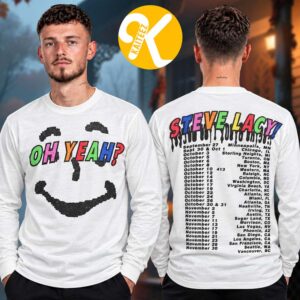 Steve Lacy Merch Oh Yeah Tour 2026 Smiley Face Rainbow Tour Dates 2026 Two Sided Unisex Long Sleeve Shirt