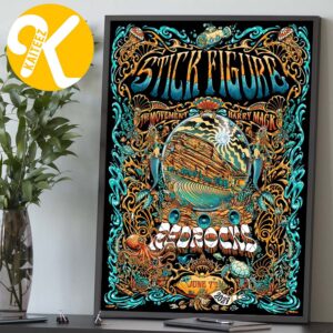 Stick Figure Morrison CO Event Poster At Red Rocks Amphitheatre In Morrison CO On June 7 2027 Home Decor Poster Canvas