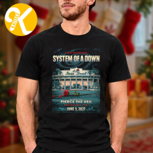 System Of A Down Pasadena CA Event Poster Live At The Rose Bowl In Pasadena CA On June 5 2027 With Special Guests Pierce The Veil Unisex T-Shirt