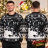 The Cure Crowned Lion And Full Moon Navy Ugly Christmas Sweater