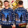 The Cure Jumping Someone Else’s Train Red Lips Teal Ugly Christmas Sweater The Cure Jumping Someone Else’s Train Red Lips Teal Ugly Christmas Sweater