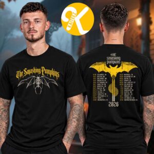 The Smashing Pumpkins Merch The Rast In A Cage Tour 2026 Skeleton Bat Tour Dates Two Sided Unisex T-Shirt