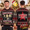 The Smashing Pumpkins Mellon Collie And The Infinite Sadness Blue And Gold Ugly Christmas Sweater The Smashing Pumpkins Mellon Collie And The Infinite Sadness Blue And Gold Ugly Christmas Sweater