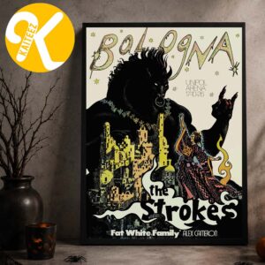 The Strokes Bologna Italy Event Poster At Unipol Arena In Bologna IT On October 17 2026 Home Decor Poster Canvas