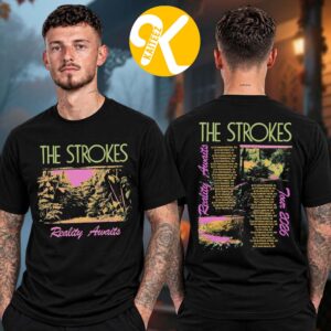 The Strokes Merch Reality Awaits Tour 2026 Collection Mal Pais Tour Dates Two Sided Unisex T-Shirt