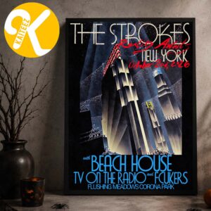 The Strokes Queens New York Event Poster At Flushing Meadows Corona Park In Queens New York On October 2 2026 Home Decor Poster Canvas